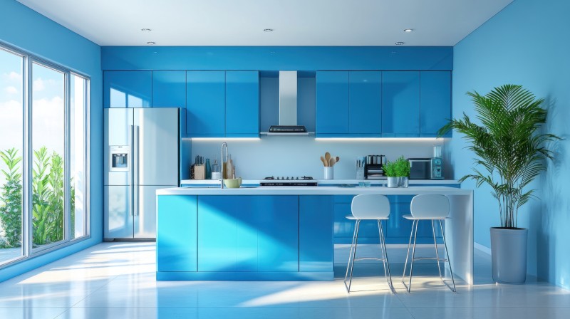 Kuchnia niebieska