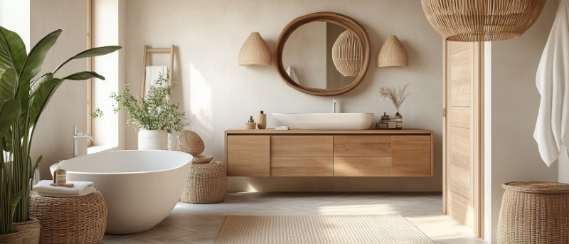 Łazienka boho – stwórz artystyczną oazę pełną natury, swobody i ciepła
