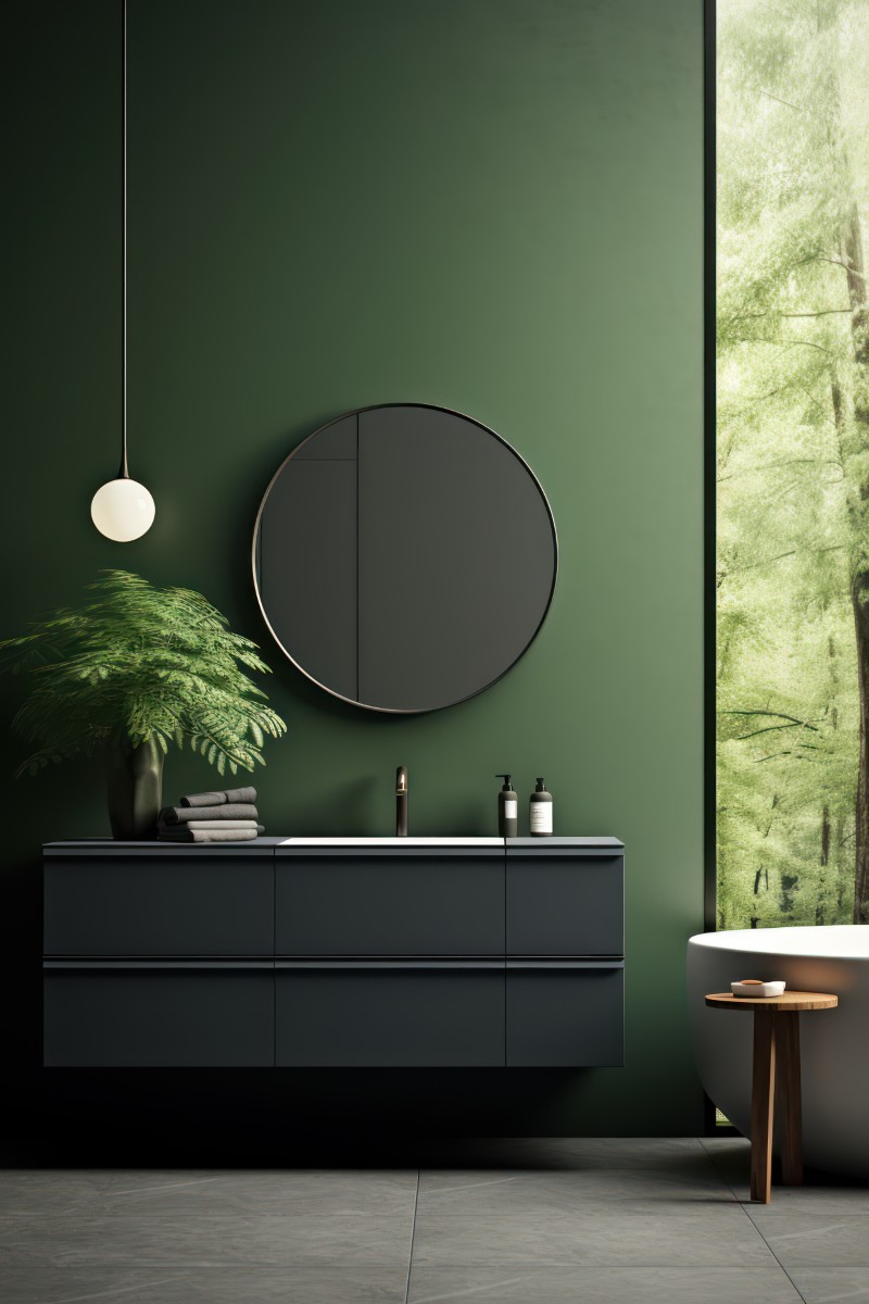 meble do zielonej łazienki