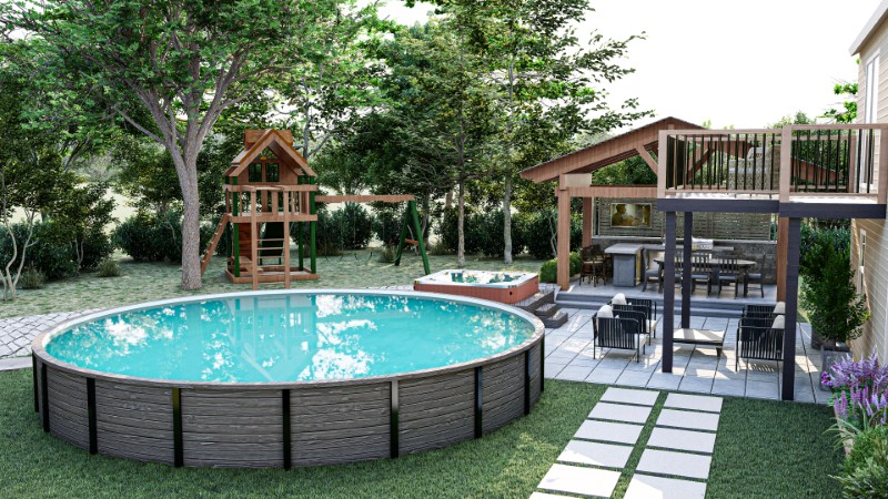 Wysoki basen ogrodowy: nowoczesna alternatywa dla stałego zbiornika wodnego